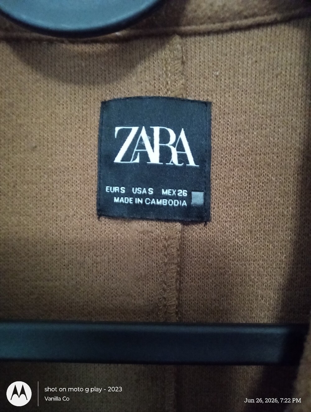 Zara Basic Soft Camel Coat Long Open Front Size Small - Picture 3 of 9